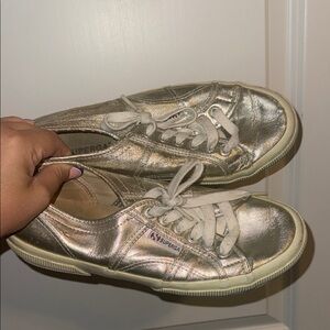 Superga Silver Sneakers Casual Low-Top